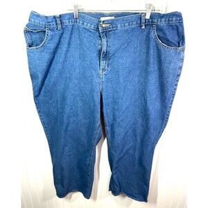Women With In Denim Jeans Blue Size 26 Elastic Waist *hemmed to 39" *